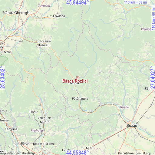 Bâsca Rozilei on map