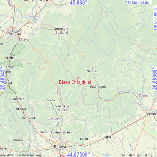 Bâsca Chiojdului on map