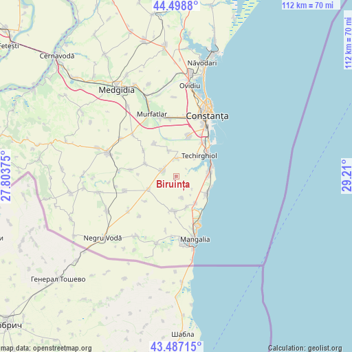 Biruința on map
