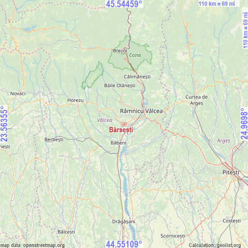 Bârsești on map