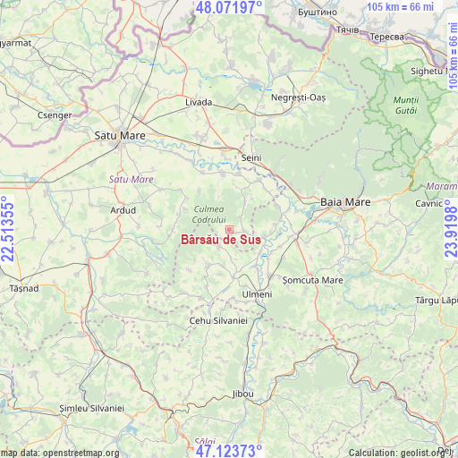 Bârsău de Sus on map