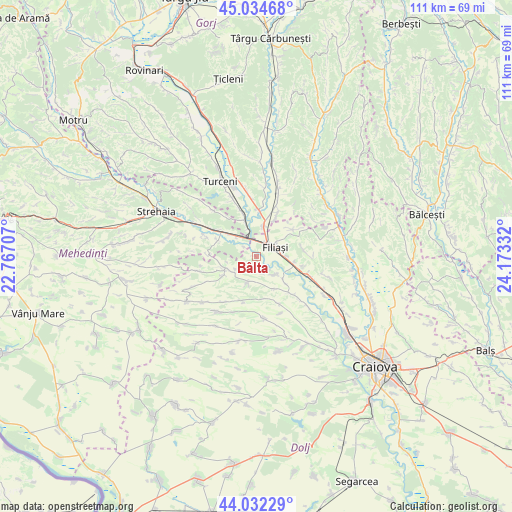 Bâlta on map