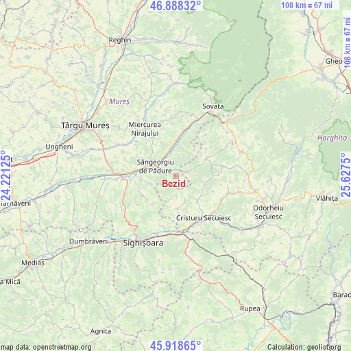 Bezid on map