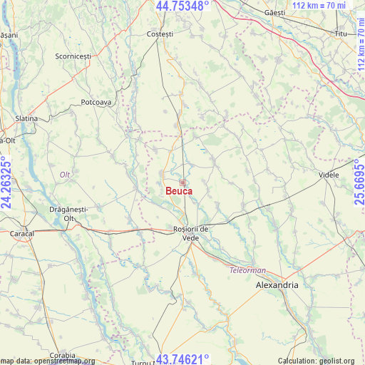 Beuca on map