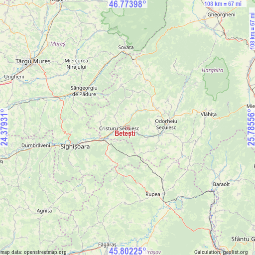 Betești on map