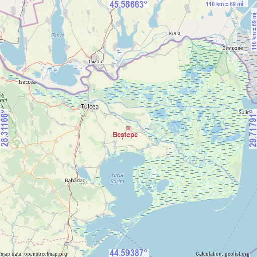 Beștepe on map