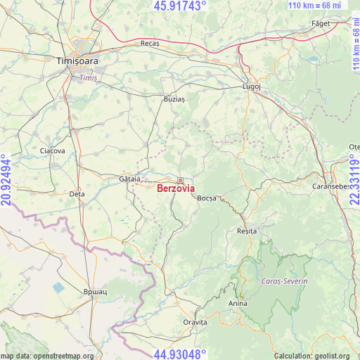 Berzovia on map