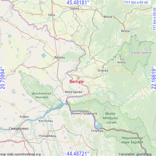 Berlişte on map