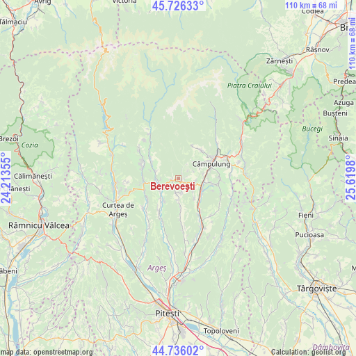 Berevoeşti on map