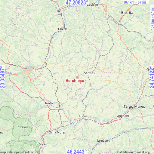 Berchieșu on map