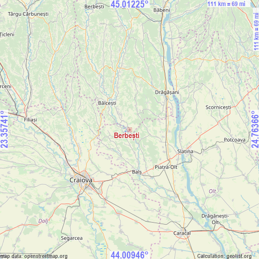 Berbești on map