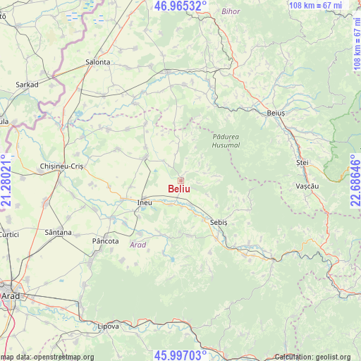 Beliu on map