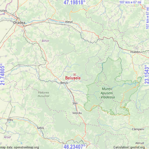 Beiușele on map