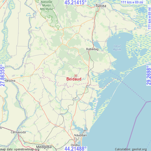 Beidaud on map