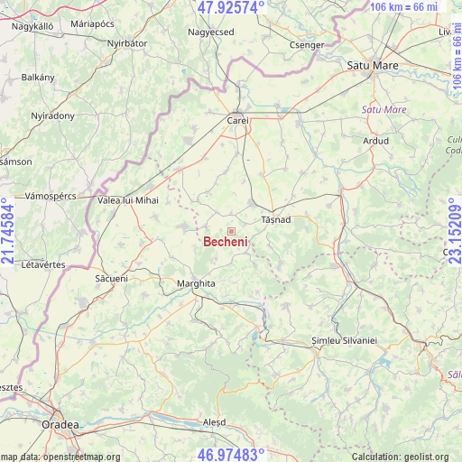 Becheni on map