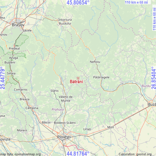 Bătrâni on map