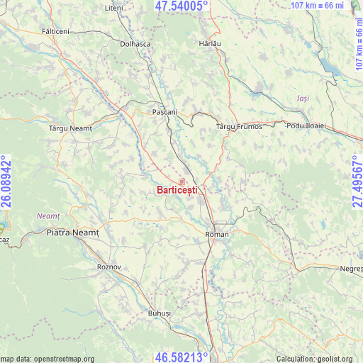 Barticești on map