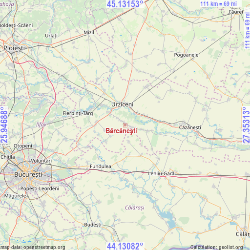 Bărcăneşti on map