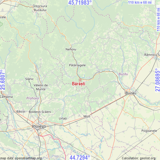 Bărăști on map