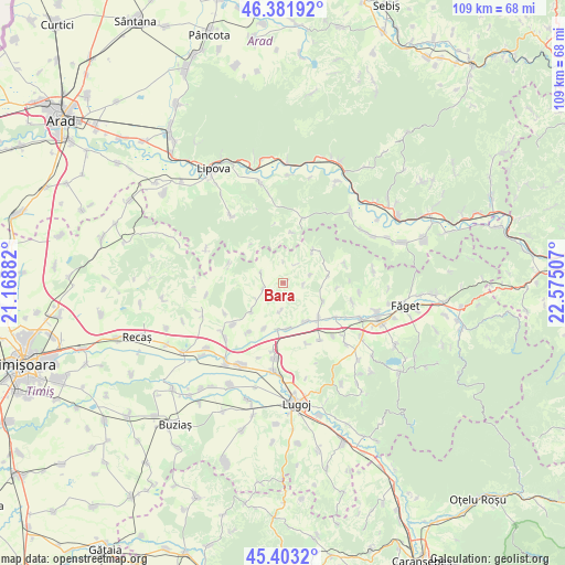 Bara on map