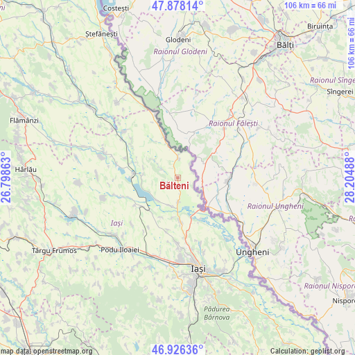 Bălteni on map