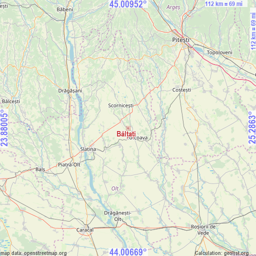 Bălțați on map