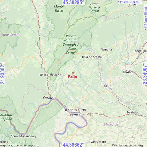 Balta on map