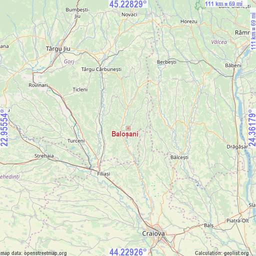 Baloșani on map