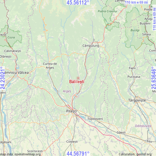 Bălileşti on map