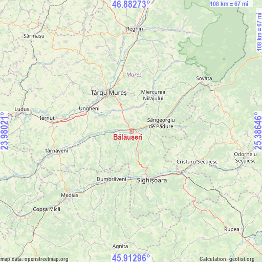 Bălăuşeri on map