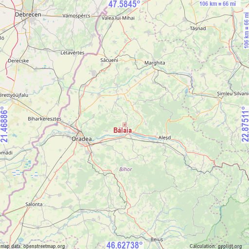 Bălaia on map