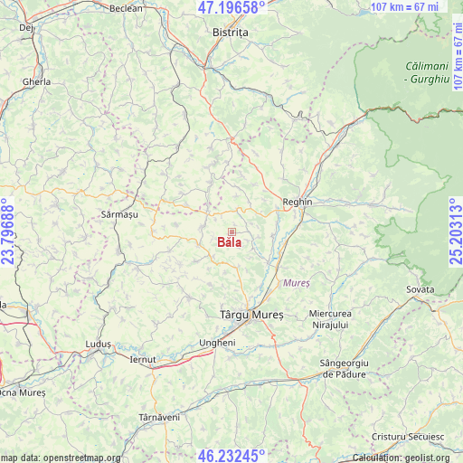 Băla on map