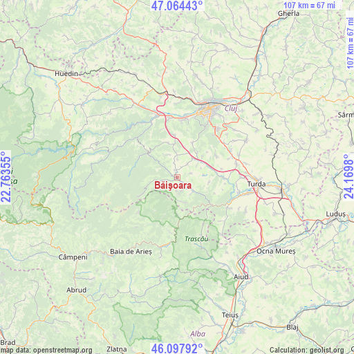 Băişoara on map