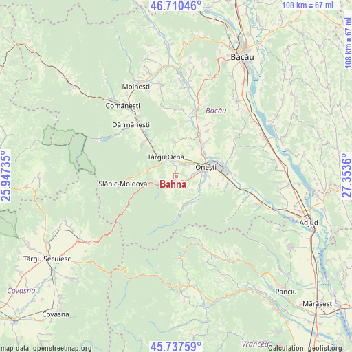 Bahna on map