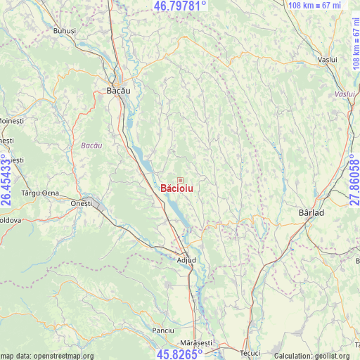 Băcioiu on map