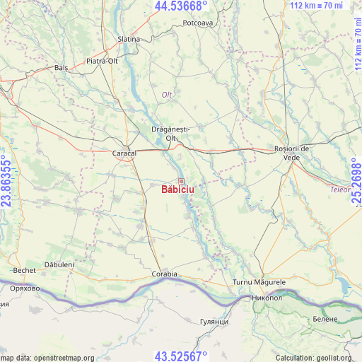 Băbiciu on map