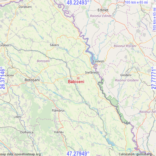 Băbiceni on map