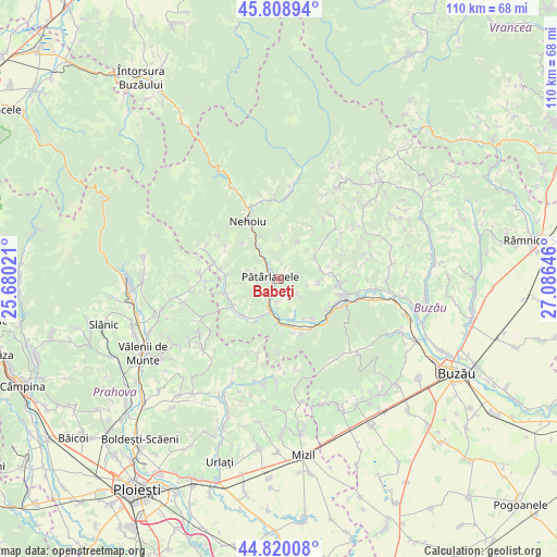 Babeţi on map