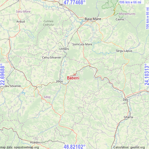 Băbeni on map