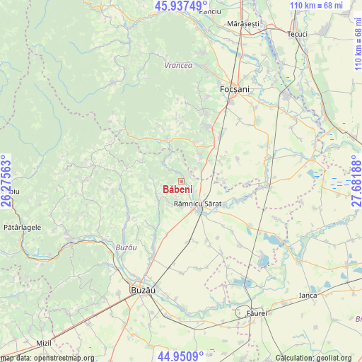 Băbeni on map