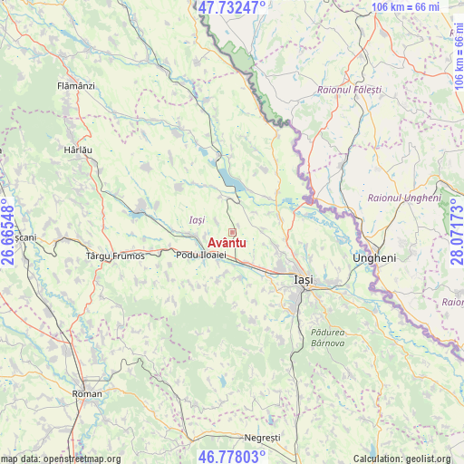 Avântu on map