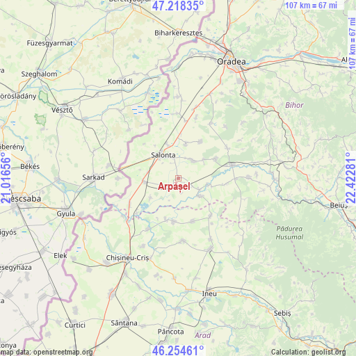 Arpășel on map