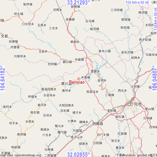 Banqiao on map