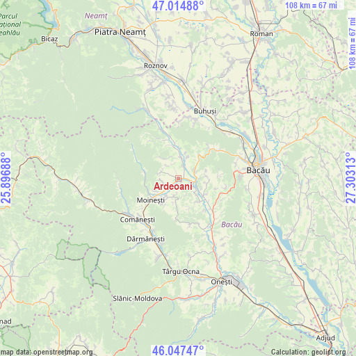 Ardeoani on map