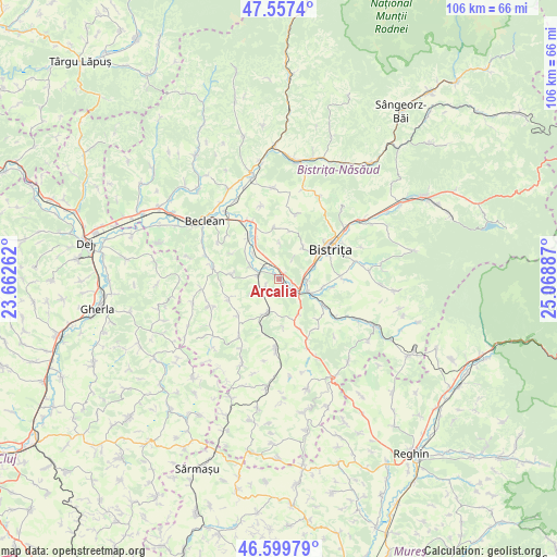 Arcalia on map