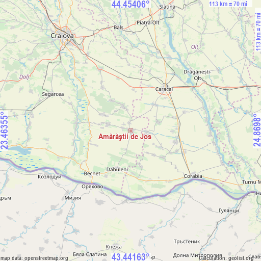 Amărăştii de Jos on map