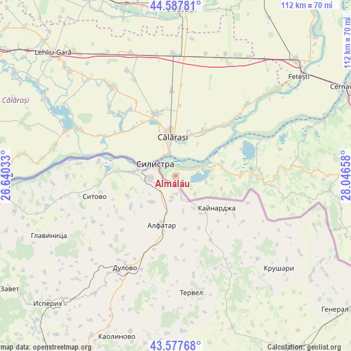 Almălău on map