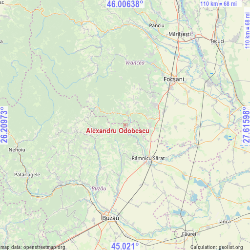 Alexandru Odobescu on map