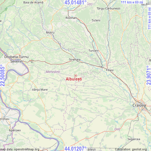 Albulești on map