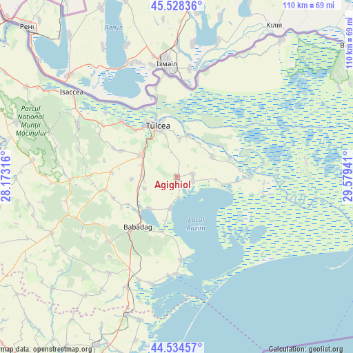 Agighiol on map